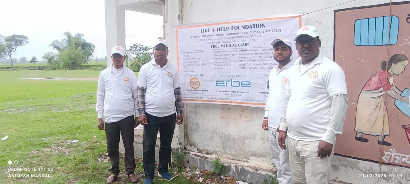 Live4Help Foundation Organizes Community Medical Camp at Ashapur Tea Garden, Naxalbari (Darjeeling, West Bengal)
