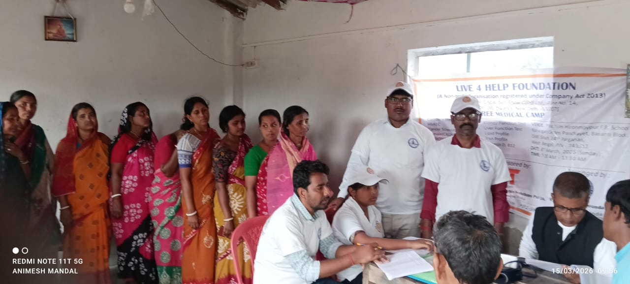 Live4Help Foundation Conducts Successful Medical Camp in Hiranmoypur, Gosaba (South 24 Parganas, West Bengal)